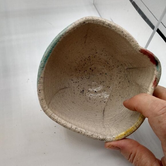 Segal Signed Pottery Bowl/Cup green/brown MCM look - Picture 2 of 15